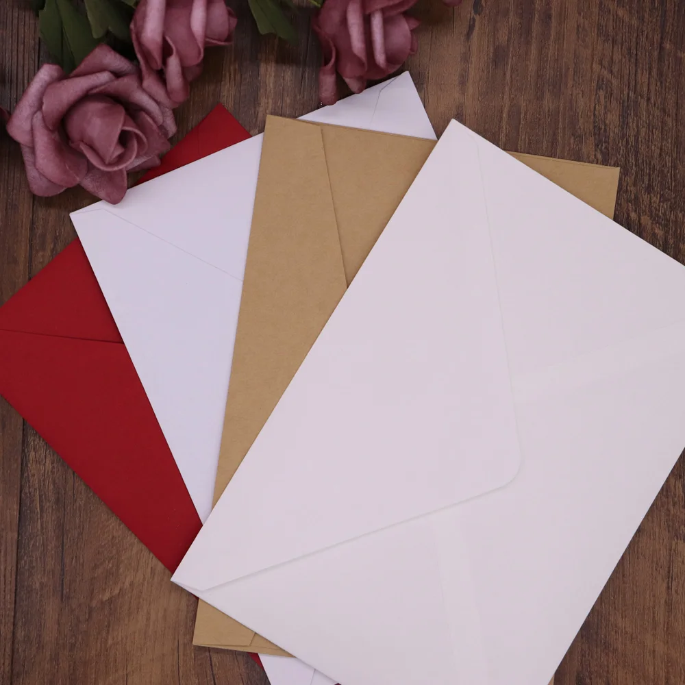  10pcs/pack Wedding Invitation Card Envelope for Wedding Party Celebration Birthday V Shape Design G - 33010449099