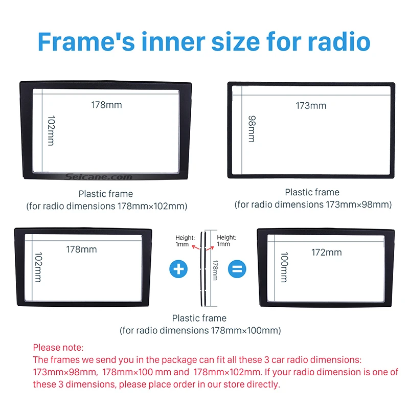 Seicane 2 Din Dash комплект накладка аудио рамка автомобиля стерео радио Панель для 2002 Mazda Premacy 173*98 178*100 178*102 мм