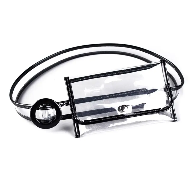 

Fashion Transparent Waist Fanny Pack Belt Bag Pouch Travel Hip Bum Bag Women Small Purse