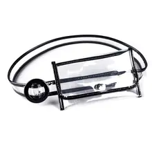 Fashion Transparent Waist Fanny Pack Belt Bag Pouch Travel Hip Bum Bag Women Small Purse fashion brand lattice ladies bag high quality waist fanny pack belt bag pouch travel hip bum bag women leather small purse