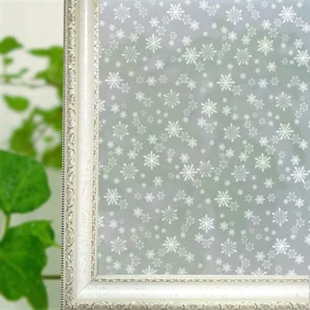 

35.4 x 78.8 inch snow frosted window film, PVC self-adhesive privacy glass film stained explosion-proof stickers