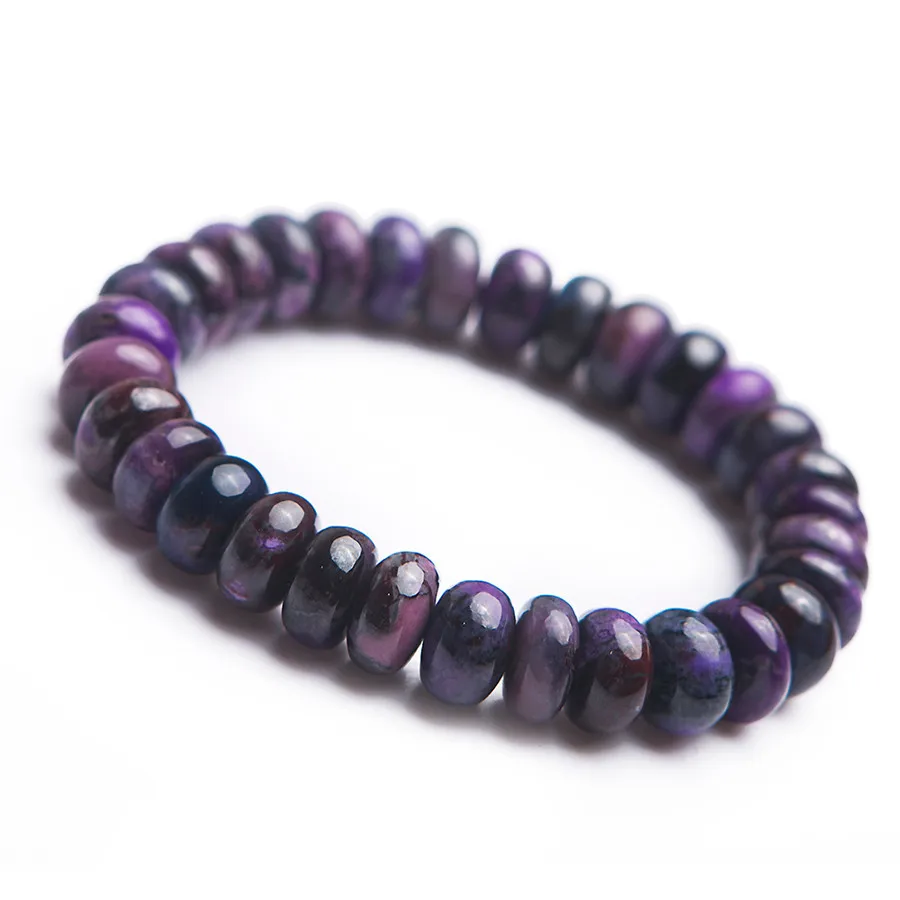 

2018 Newly Natural Purple Sugilite Gems Stone Bracelet Trendy Beads Stone Bracelet Abacus Bead Shaped Crystal Bracelet 6*12mm