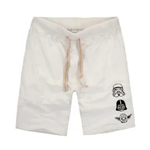 Звездные Войны 3 головы логотип печать мужские шорты темно-серый повседневные шорты для мужчин woo Панда и геометрические дизайн мужские s хлопок шорты Лето