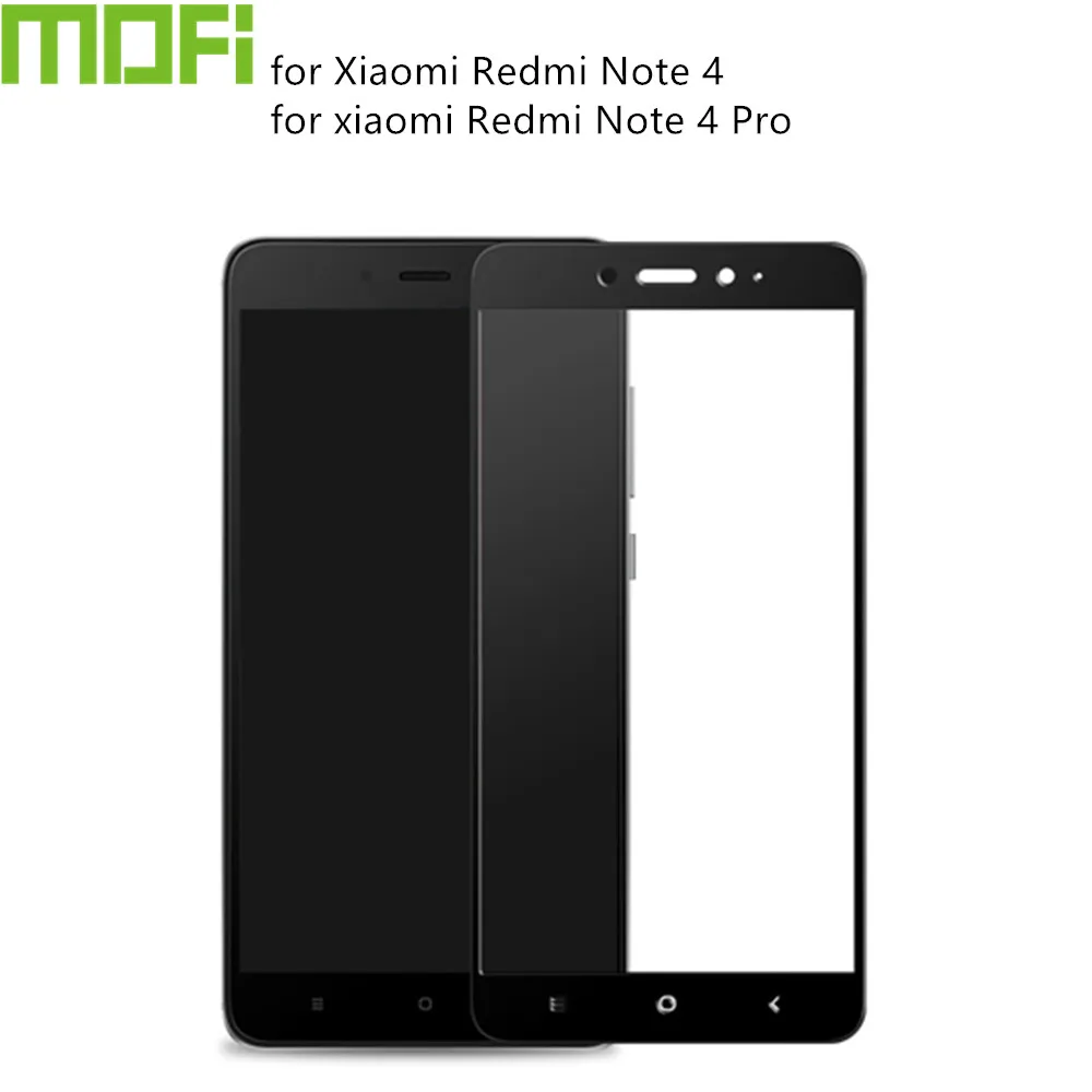 

for Xiaomi Redmi Note 4 Tempered Glass Original Mofi Full Cover Screen Protector for Note 4 Pro Glass Tempered Protective Film