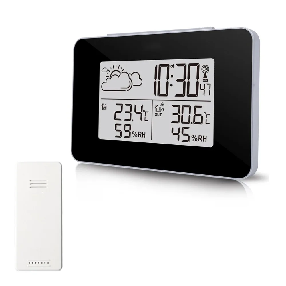 

Multi-Function Weather Clock Alarm Clock Indoor And Outdoor Temperature Humidity Weather Forecast Clock Alarm Clock Snooze