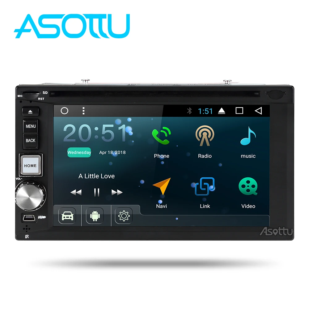 Asottu TDD6270 2G android 7.1.2 автомобильный dvd gps Навигатор Радио Видео плеер стерео Универсальный 2 din радио Автомобильный мультимедийный плеер gps