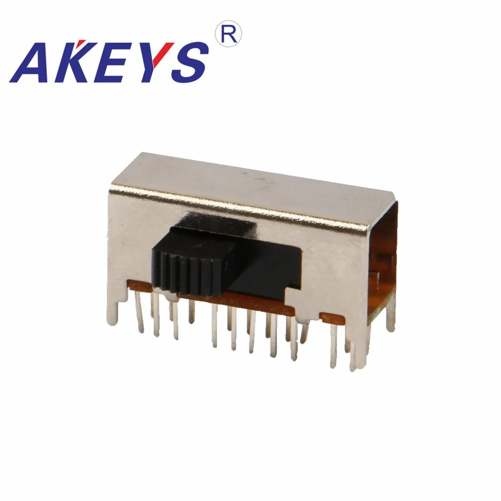 

10PCS SK-44D04 4P4T Four pole four throw handle heights can be customized slide switch side insert 20 pin with 4 fixed pin