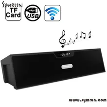 Symrun 2015 Portable Wireless Bluetooth Speaker Speakers 10W Stereo Audio Bluetooth Speaker Led Alarm Clock