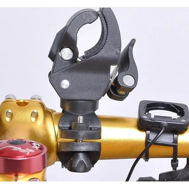 Top Universal Bicycle Headlight Rack 360 Degree Flashlight Holder for MTB Road Bike Cycling Fitted Light Clip Lamp Holder Mount 5