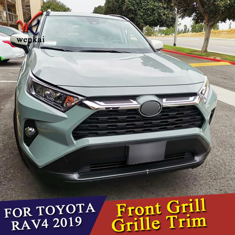 Накладка на решетку радиатора для Toyota Rav4 Hybrid XA50 2019 2020 ABS|Хромирование| |