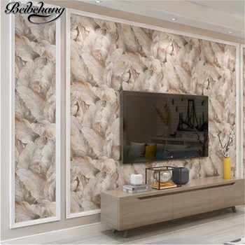 

beibehang American Pastoral 3D Stereo Banana Leaf Nonwovens Wallpaper Ventilation Living Room Bedroom TV Background Wall paper