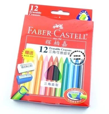 Faber Castell стираемая масляная пастель треугольник 12/24 цветов Набор воск для рисования мелки для студент, школа, офис товары для рукоделия - Цвет: 12 Colors Set