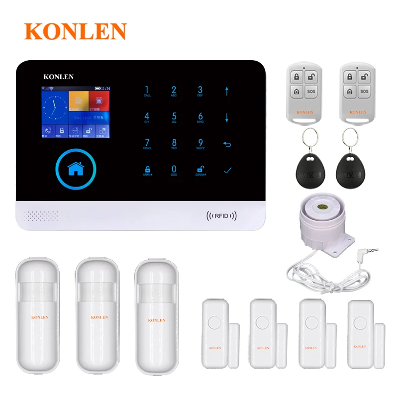RFID WIFI GSM Alarm System for home