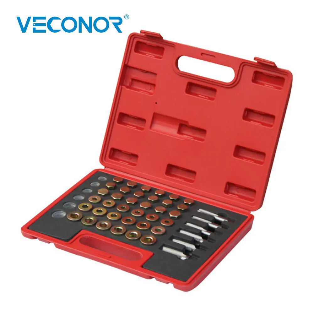 

114pcs Oil Drain Sump Plug Differential Box Damaged Thread Repair Kit Drain Plug Tools Set Kit