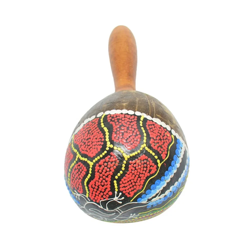 

Coconut Shell Wooden Sand Hammer Shaker Children Kid Early Education Percussion Musical Instrument Toy Birthday Gift