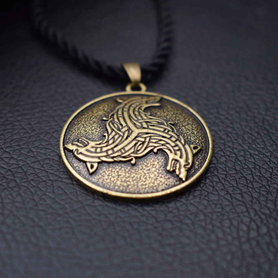 12 pcs Lobos Celta Espiritual Vikings Magia Nórdico Celta Amuleto colar pingente viking lobo pingentes Jóias SanLan