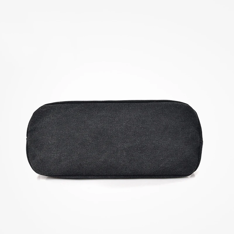 Canvas contrast color shoulder slung female ladies bag Korean version of canvas color striped portable contrast color bag