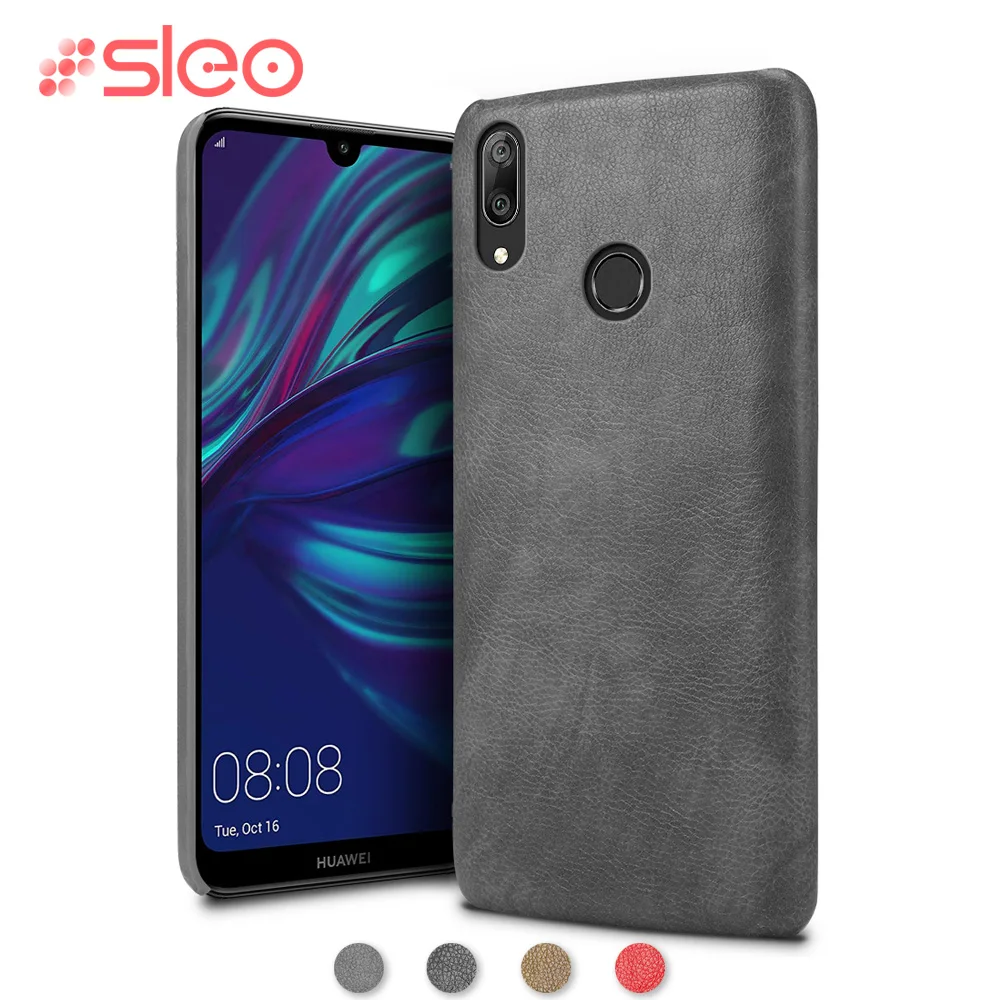 SLEO для Huawei Y7 2019 чехол из искусственной кожи жесткий пластиковый телефона 6 26&quot |