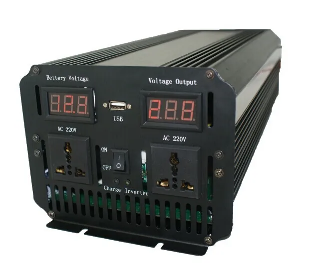US $128.97 inverter circuit diagram 3000w dc 12v to ac 220v UPS solar power inverer with ups charger LED display with wire