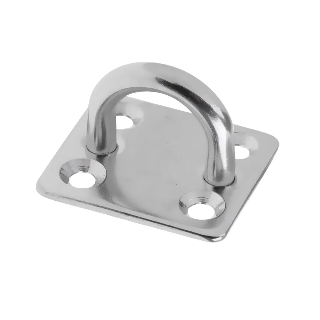 4 Pcs 304 Stainless Steel Square Pad Eye Plate Shade Sail Sailboat 5mm For Kayaking Canoe Boat Yacht Water Sports Accessories 4 Pcs 304 Stainless Steel Square Pad Eye Plate Shade Sail Sailboat 5mm For Kayaking Canoe Boat Yacht Water Sports Accessories