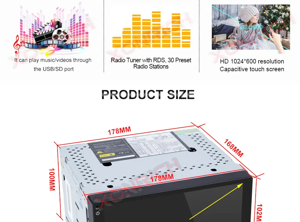 Perfect 7 inch Android 8.1 Universal Car Multimedia Radio Player Stereo Head unit Steering Wheel NO DVD Quad Core Wifi GPS Navigation 20