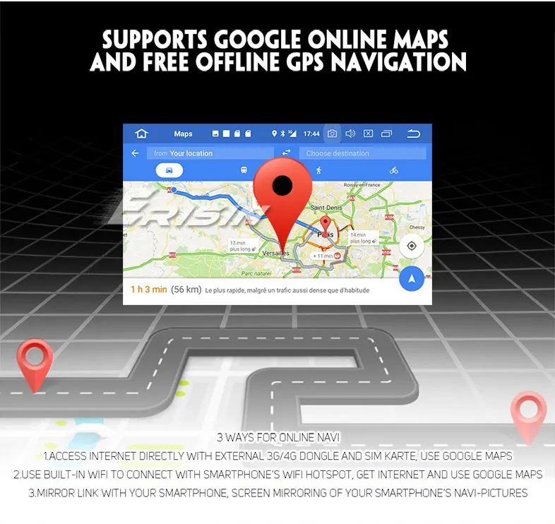 Discount Erisin ES7496B 9" Android 8.0 Car DAB+ GPS Navi BT OBD 4G TPMS DTV-IN for BMW 3er E46 Rover75 MG ZT 12