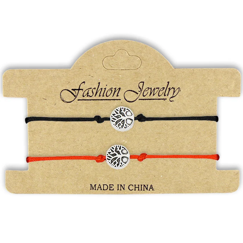 

NEW 2Pcs/Set Life Tree Charm Bracelets for Women Men lovers Lucky Red String Friendship Wish Bracelets Jewelry Gift Adjustable