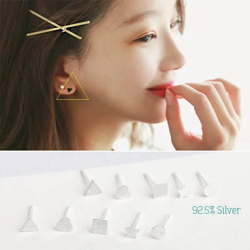 

sterling zilver stud oorbellen silver stud earrings silver 925 earing lot mix earings women jewelry oorbellen boucle doreille