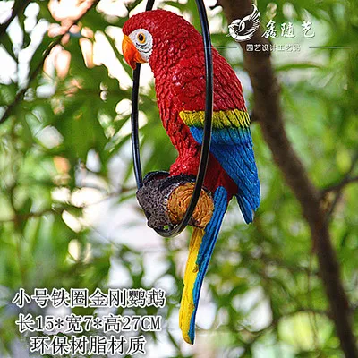 

Parrot resin craftwork Ornament gardening design Landscape sculpture Statuette Dove bird design landscape sculpture decoration