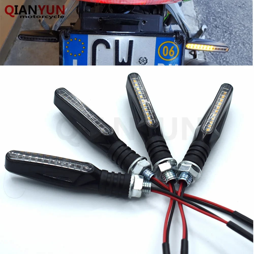 

Water Flowing Motorcycle LED Turn Signal Lights Direction Indicators clignotant moto For suzuki gsxr1000 gsxr600 gsxr750