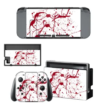 

Nintend Switch Vinyl Skins Sticker For Nintendo Switch Console and Controller Skin Set - For Red Blood