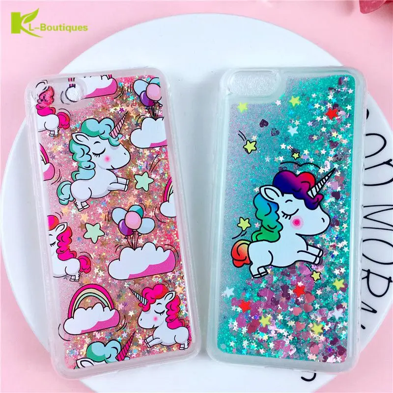 

Honor 7A Unicorn Liquid Case on for Huawei Honor 7A DUA-L22 5.45" Cover Glitter Dynamic Cases For Huawei Y5 2018 Case Coque