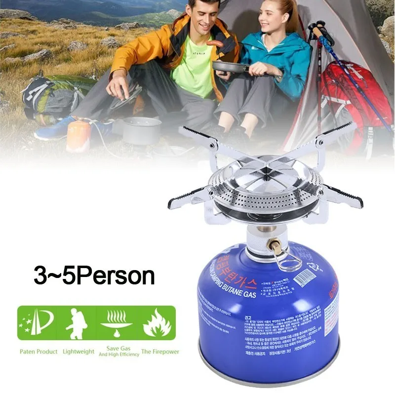 

Light-duty Fold Outdoor Gas Stove Camping Stoves Portable Furnace Hiking Picnic Stainless Steel Gas Stove Furnace For Cooking