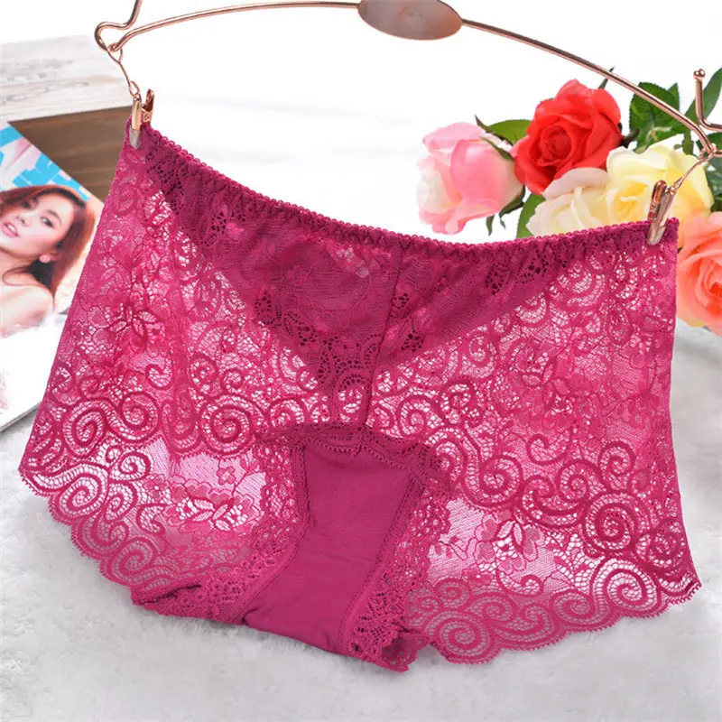 Women's grace sexy lace hollowed out panties with high quality