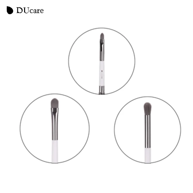 DUcare 8 шт Профессиональные косметические кисти набор высокого качества из синтетических волос для макияжа Кисти Набор белая сумка в виде цилиндра