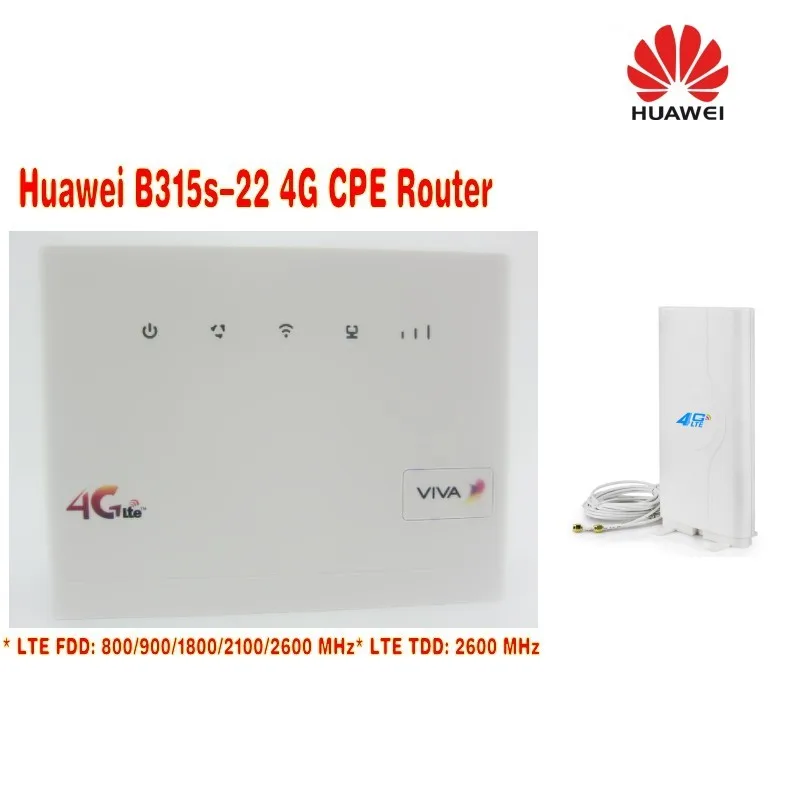 Разблокирована Huawei b315 b315s-22 LTE CPE 150 Мбит/с (плюс антенны) 4 г LTE FDD TDD беспроводной шлюз Wi-Fi маршрутизатор с гнезда SIM-карты