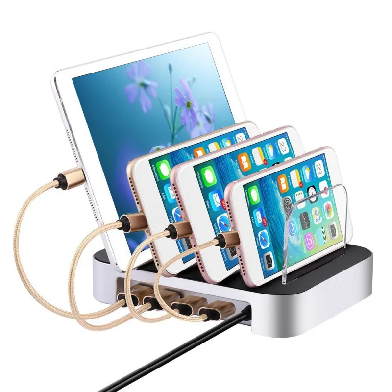 

Universal USB 4 Port Desk Charging Station Lazy Phone Safety Tablet Mount Kit For IPhone samsung xiaomi huawei