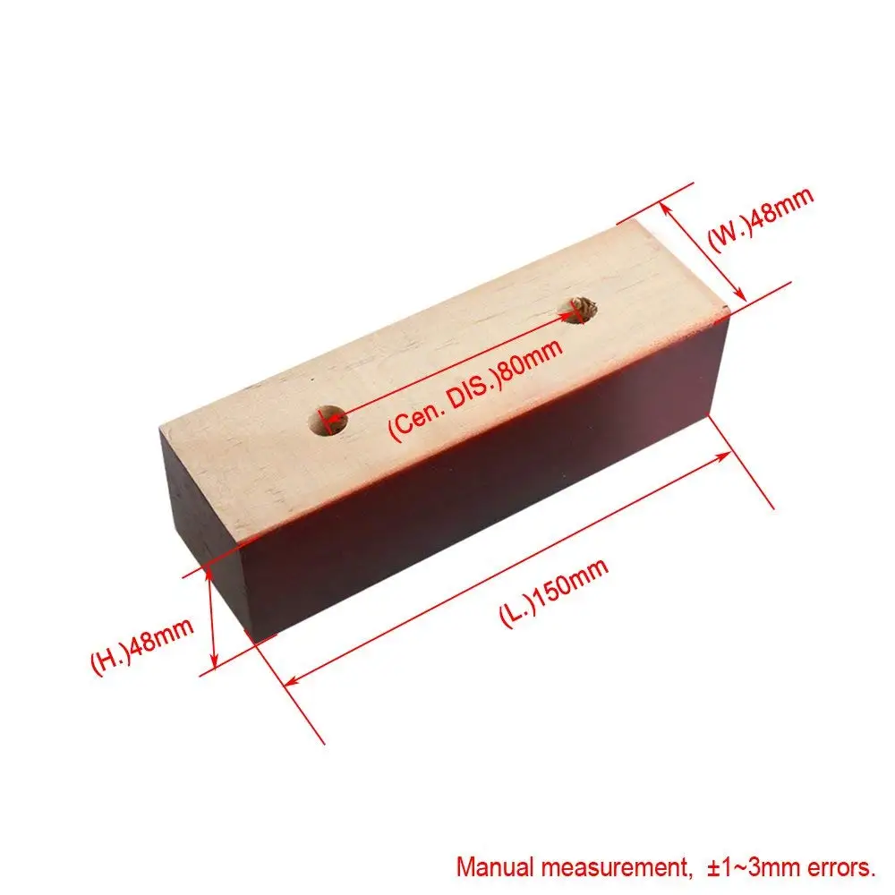 Натуральное дерево 5,9x1,89x1,89 красная сосна прямоугольная коробка диван ножки для мебели ноги расстояние отверстия 7,7 см DIY пакет из 4