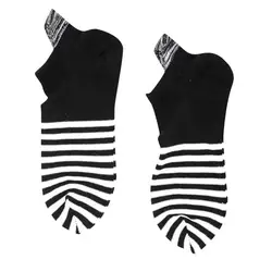 1 пара хлопковых повседневных носков Нескользящие Простые Модные дышащие полосатые носки с принтом весенне-летние носки