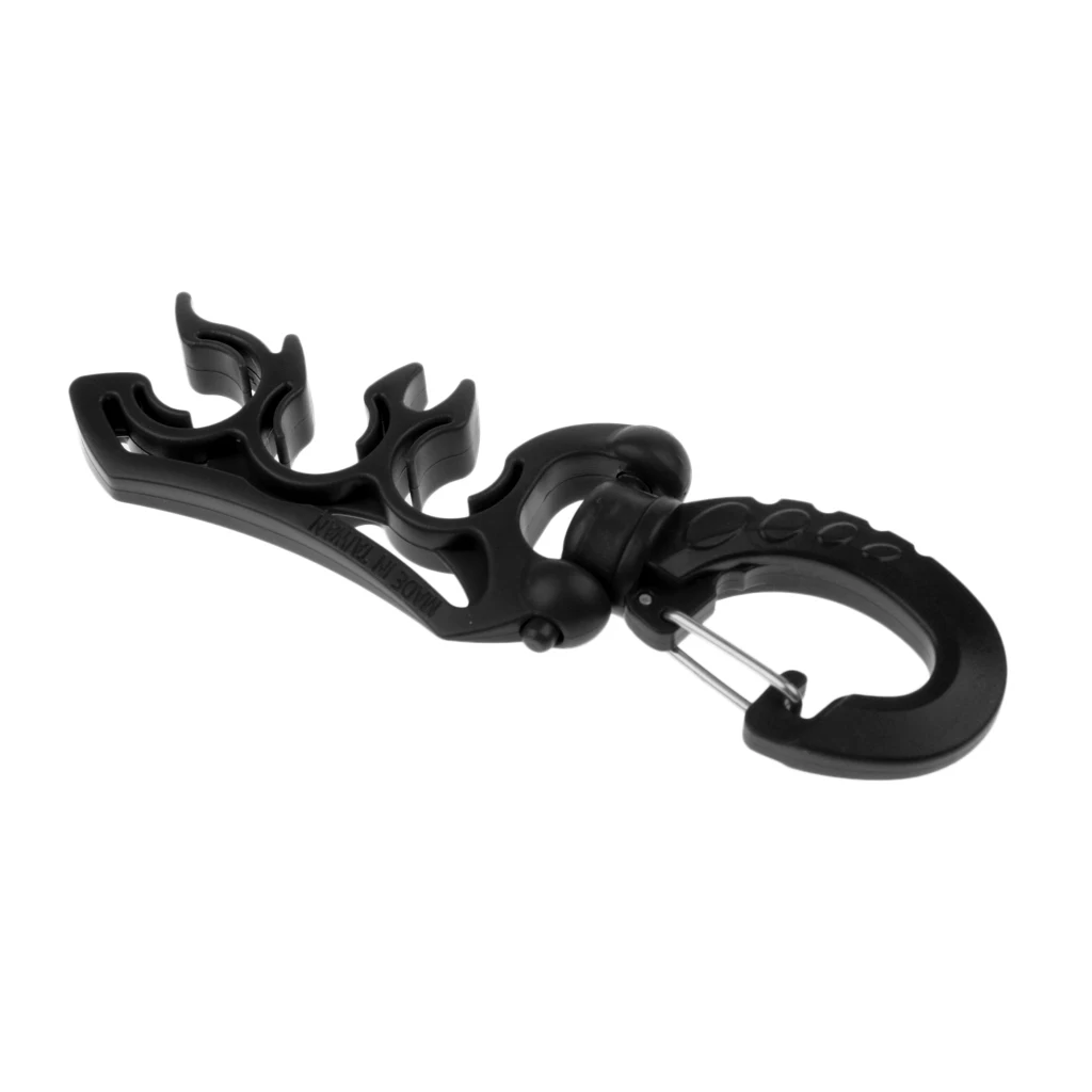 Durable Nylon Triple 3 Hose Holder Regulator Gauge Octopus Retainer & Clip for Underwater Scuba Diving Diver Water Sports