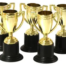 12 шт./лот Пластик золото призовой Кубок детская спортивная медаль победителя Обучающие реквизит награды творческий для приза, подарка игрушки для детей