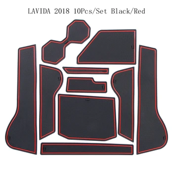 

For Volkswagen Lavida 2018 Accessories Car Interior Cup Mat Door Gate Slot Pad Storage Box Mat Stickers