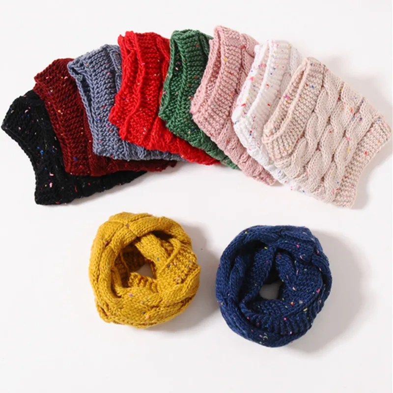 2017 New Baby Autumn Winter Scarf Unisex Candy Color Collar Knitted Fahion Scarf Children O-Scarf Boy Girl Neck Warm bufandas