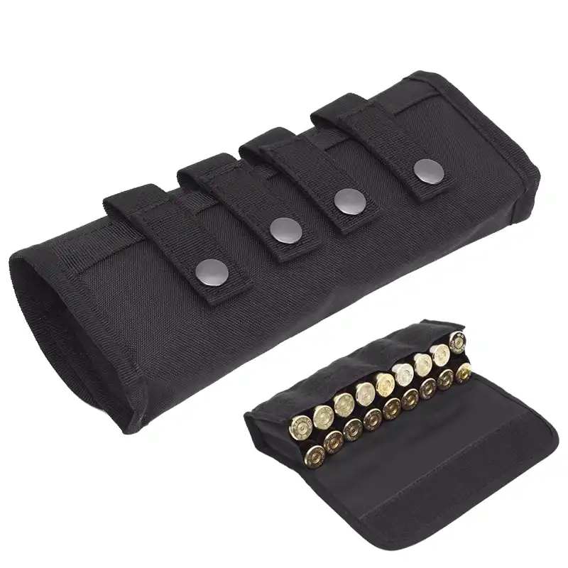 Tactical 12 Round Shell Rifle Cartridge Carrier Ammo Pouch Folding