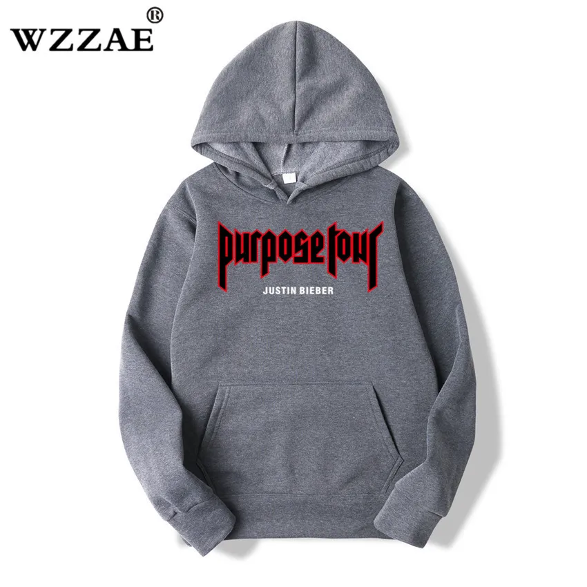 2019 New Design Justin Bieber Hip-Hop Skateboard Men Hoodie & Sweatshirts Justin Bieber Purpose Tour Men Hoodies & Sweatshirts