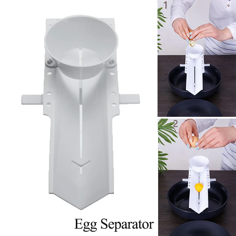 

Practical Egg Separator White Plastic Yolk Separator Egg Divider Filter Tools Household Utensils Creative Kitchen Accessories