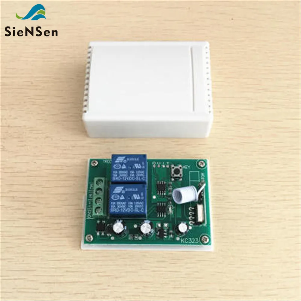 

SienSen DC12V 2-way Remote Control Switch Motor Controller Remote Control Garage Door Electric Door Curtain Control Panel KR1202