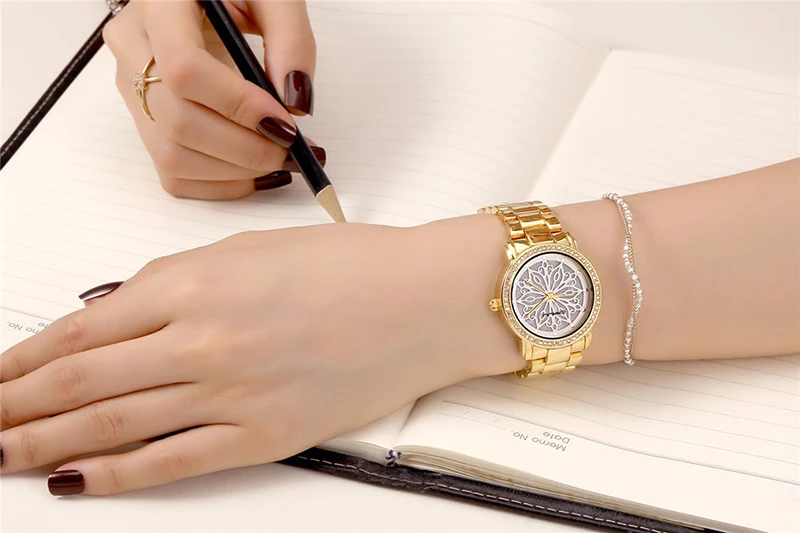 Crrju Women Watches 2018 Top Luxury Brand Fashion Charms Rose Gold Women Watch Diamond Ladies  Wristwatch relojes mujer 2019 (21)