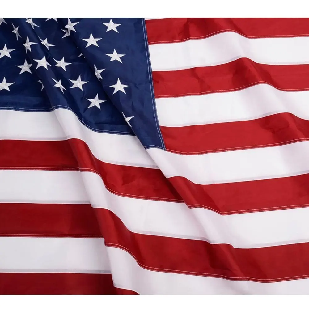 Вышитый Американский флаг 3x5 футов/2x3 фута/4x6 футов, утолщенный нейлоновый Оксфордский Флаг США, декоративные Висячие флаги и баннеры для дома - Цвет: 6x10 feet