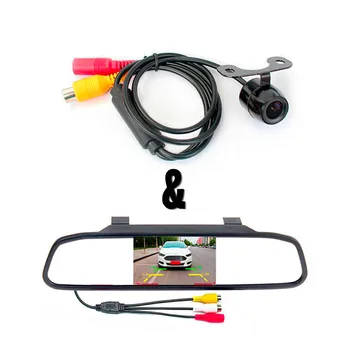 

Car Rearview Parking Camera with 4.3 Inch TFT LCD Backview Mirror Monitor For Auto Parking Reversing Backup Parktronic System